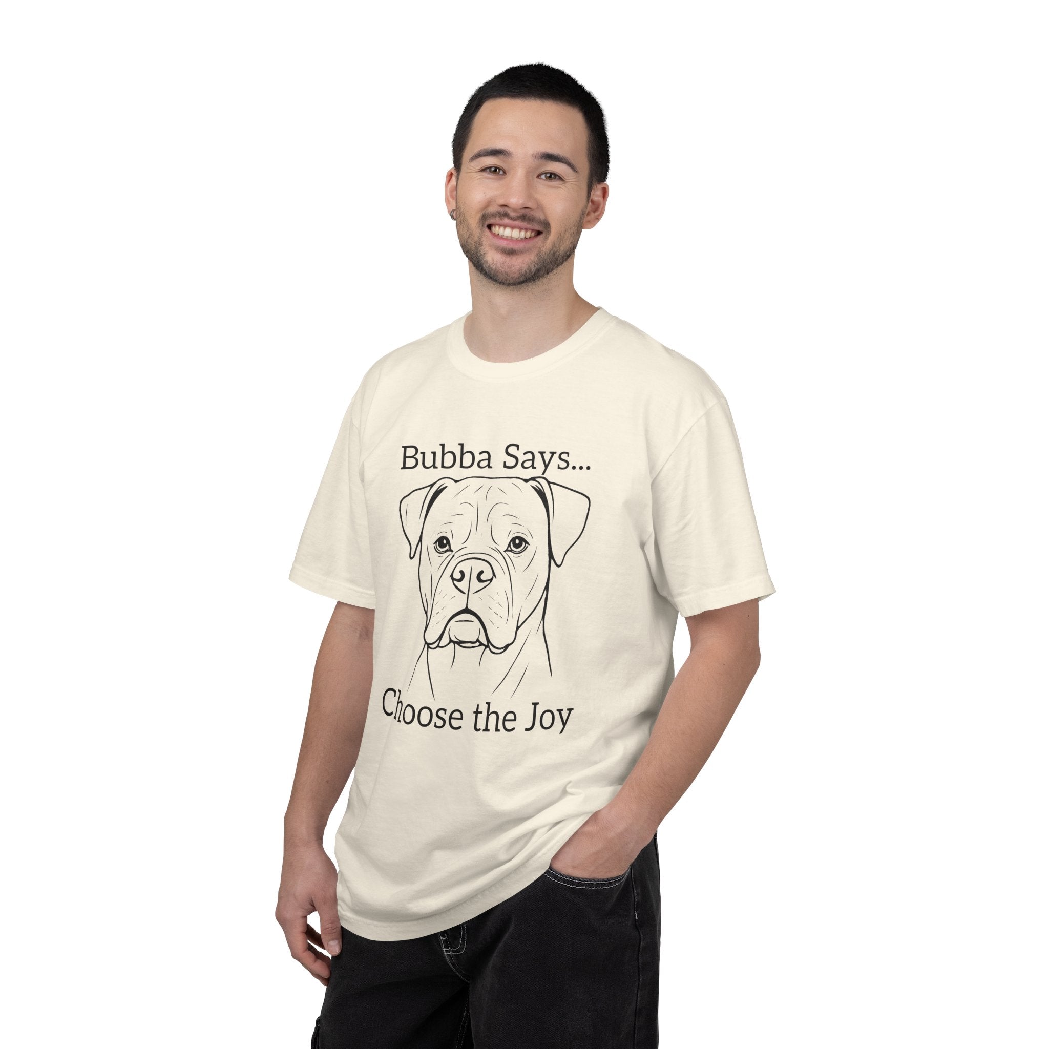 Easy Comfort. No Rush. Bubba Says… Choose the Joy – American Bulldog Graphic T-Shirt