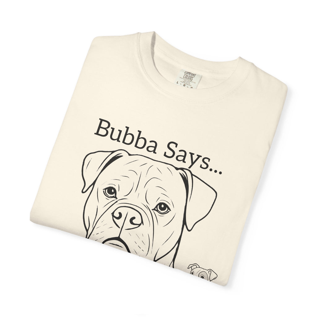 Bubba Says… Walk Me. – American Bulldog Graphic T-Shirt